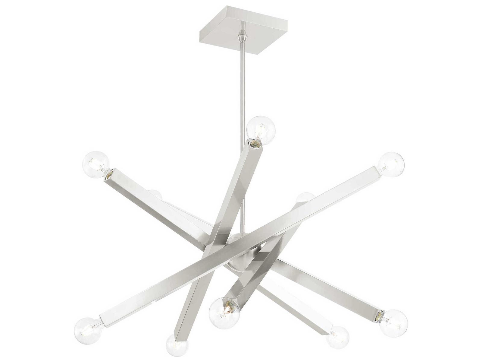 Livex Lighting Solna 10-Light Brushed Nickel Sputnik Chandelier