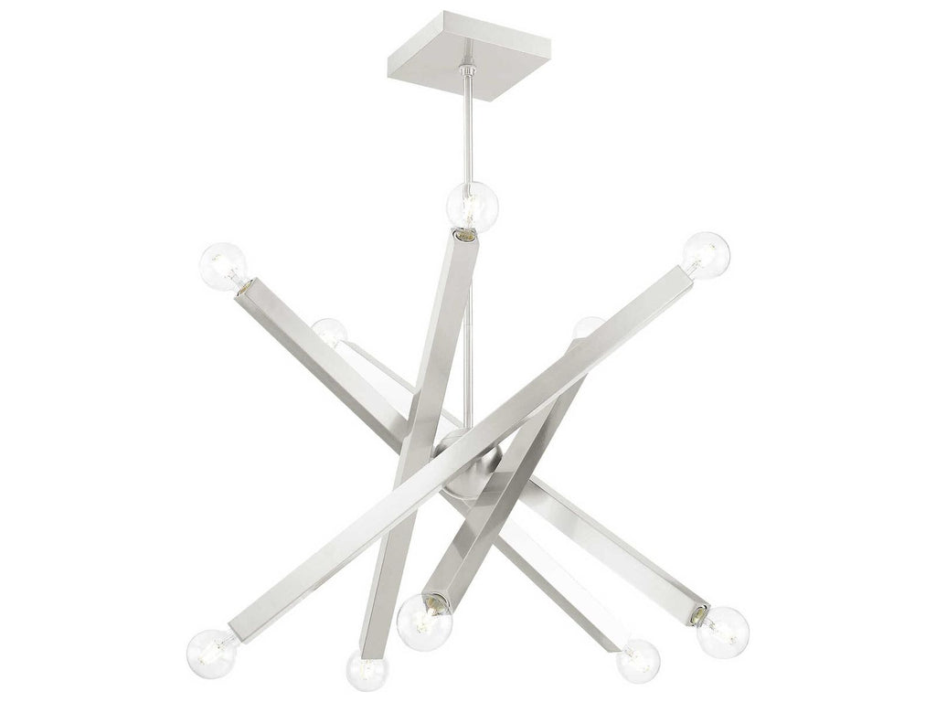 Livex Lighting Solna 10-Light Brushed Nickel Sputnik Chandelier