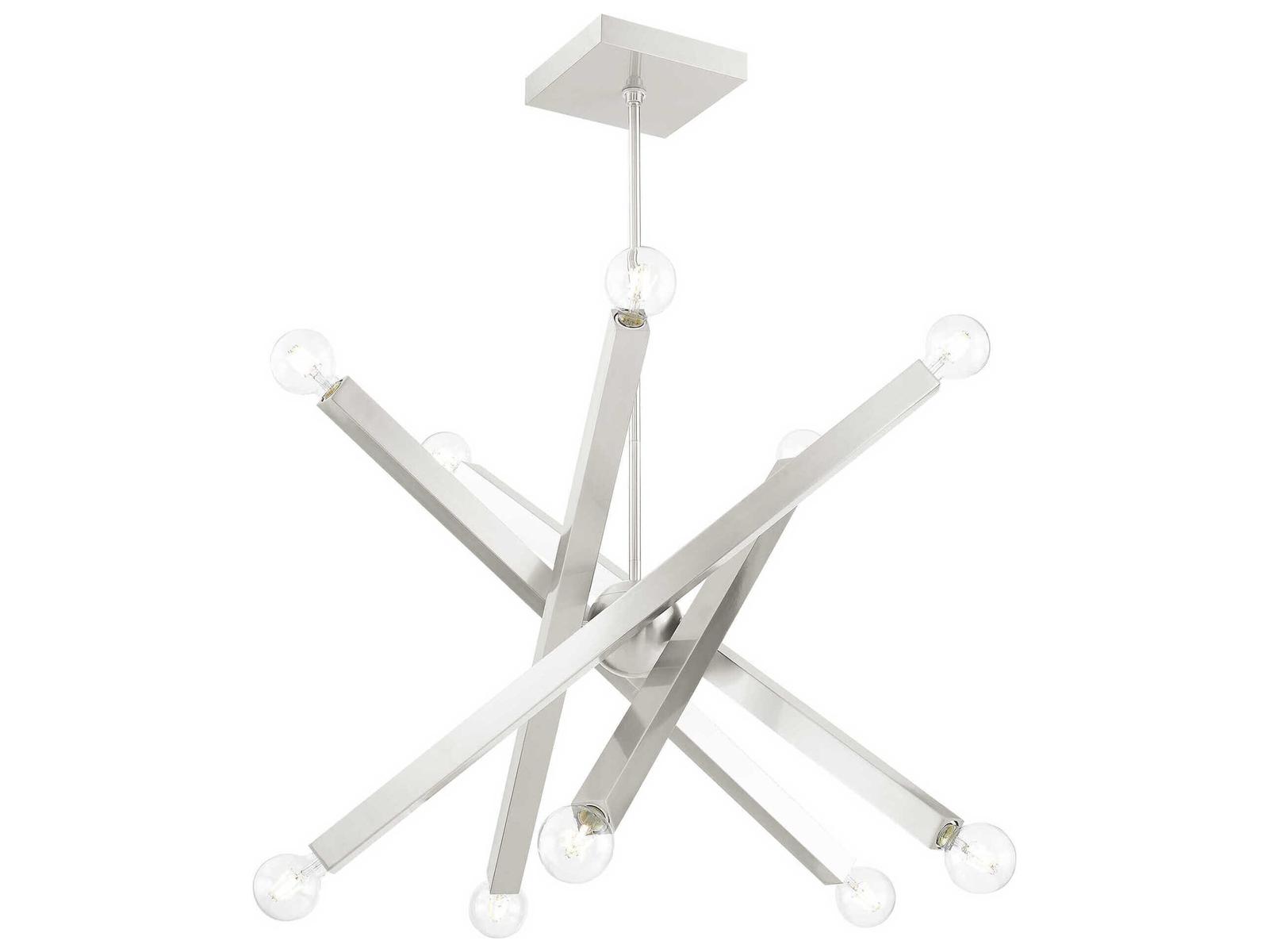 Livex Lighting Solna 10-Light Brushed Nickel Sputnik Chandelier