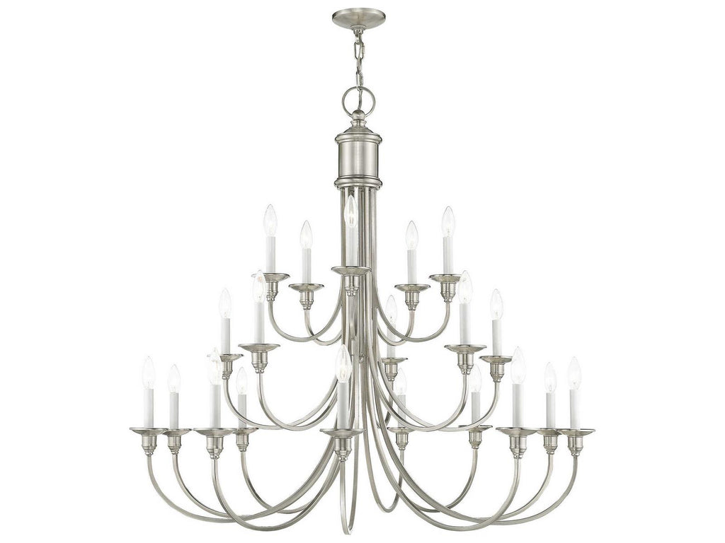 Livex Lighting 20-Light Cranford Foyer Chandelier in Brushed Nickel