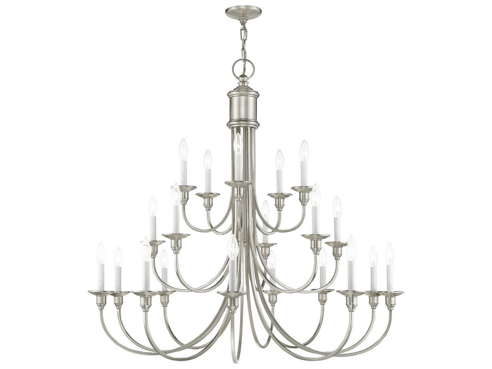 Livex Lighting 20-Light Cranford Foyer Chandelier in Brushed Nickel