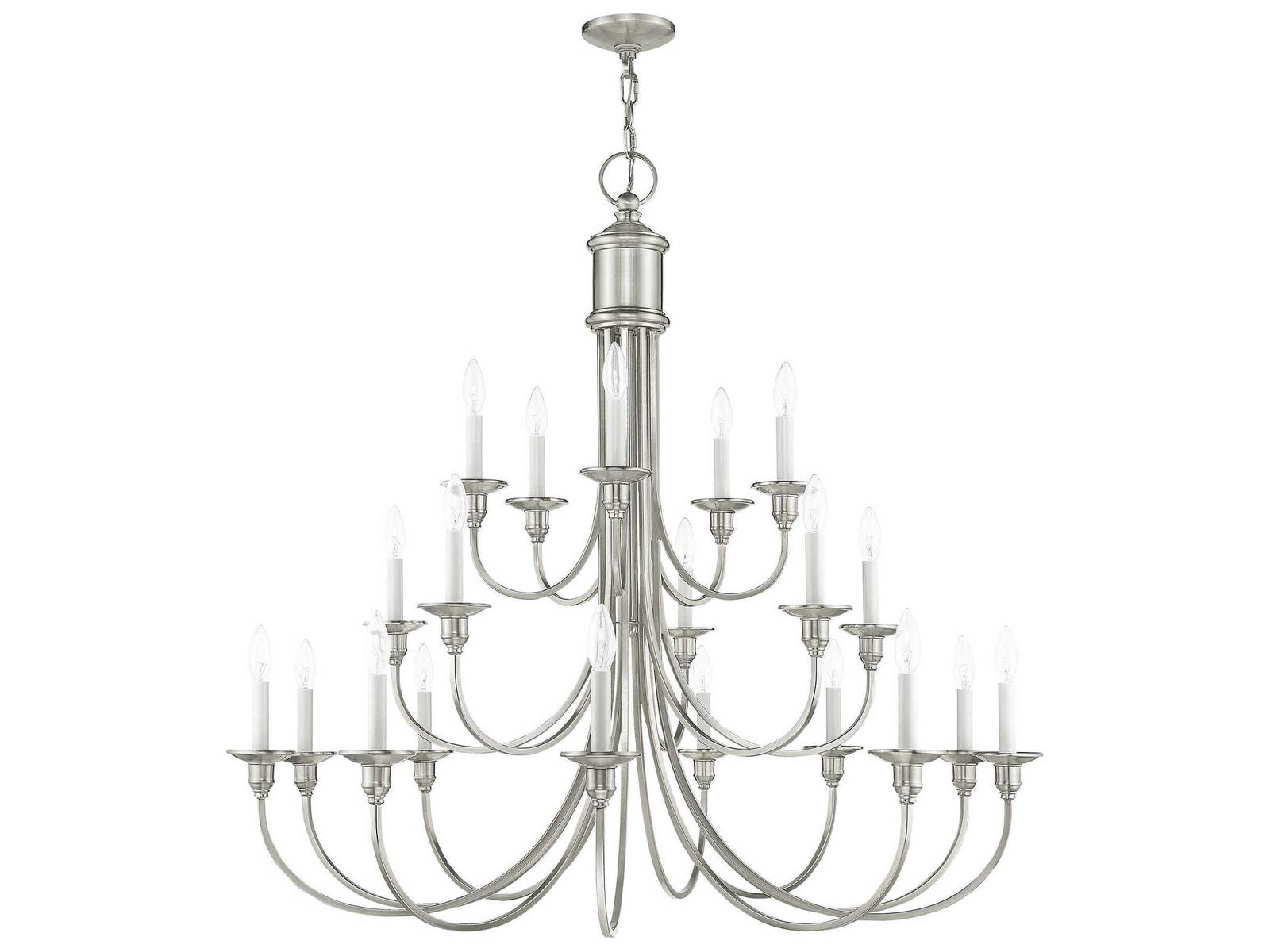 Livex Lighting 20-Light Cranford Foyer Chandelier in Brushed Nickel