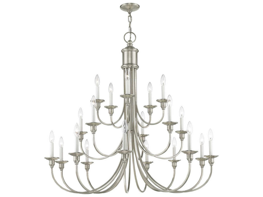 Livex Lighting 20-Light Cranford Foyer Chandelier in Brushed Nickel