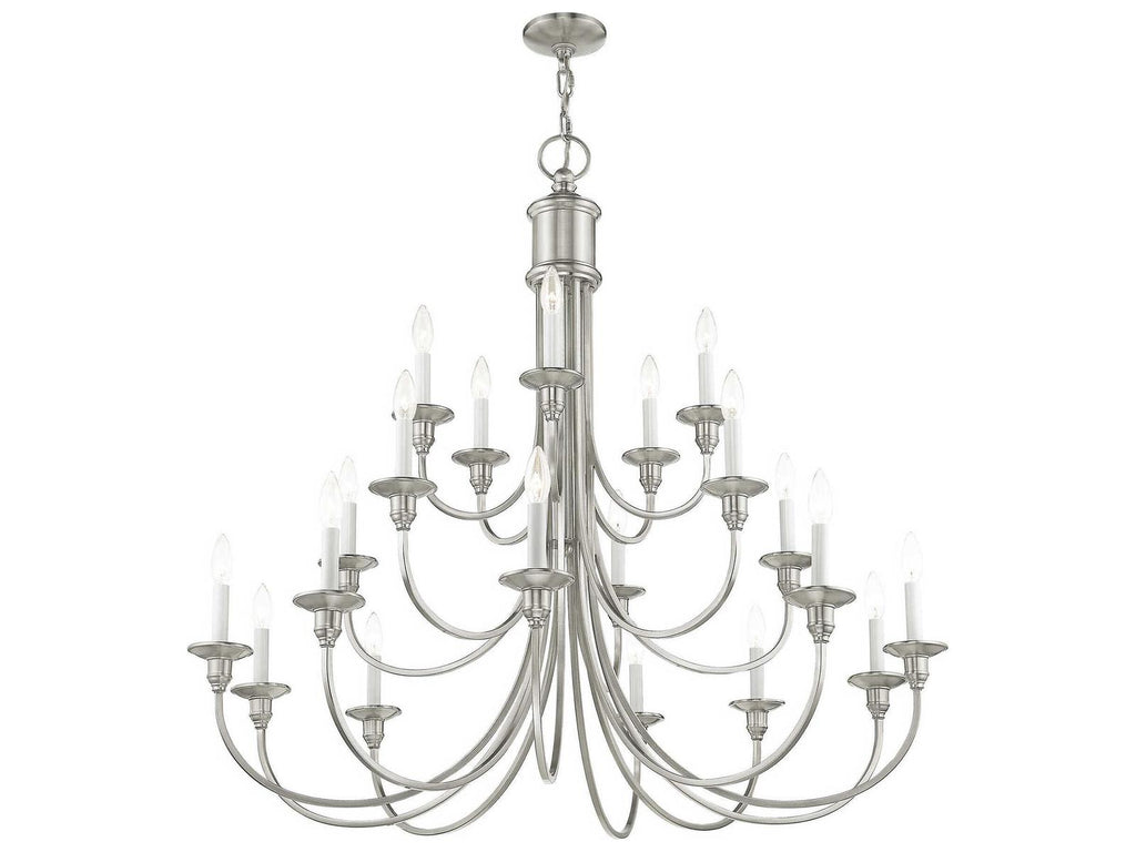 Livex Lighting 20-Light Cranford Foyer Chandelier in Brushed Nickel