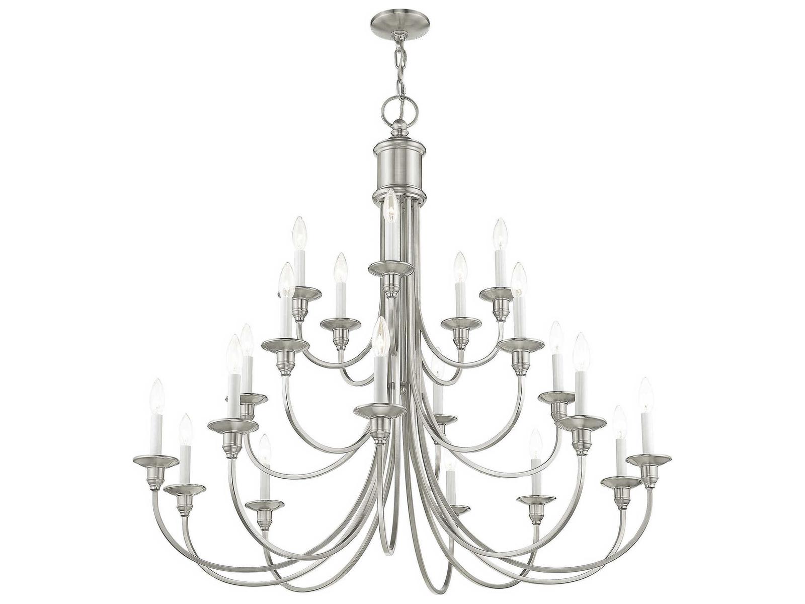 Livex Lighting 20-Light Cranford Foyer Chandelier in Brushed Nickel