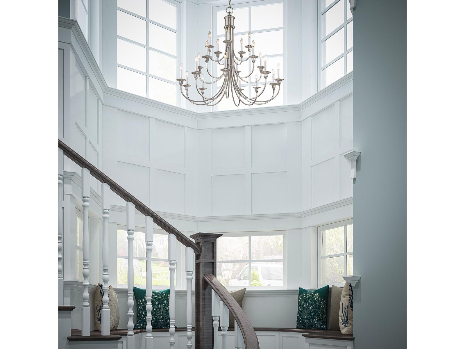 Livex Lighting 20-Light Cranford Foyer Chandelier in Brushed Nickel