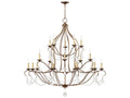 Livex Lighting 20-Light Chesterfield Chandelier in Hand Applied Venetian Golden Bronze