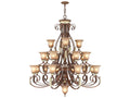 Livex Lighting 23-Light Villa Verona Chandelier in Verona Bronze with Aged Gold Leaf