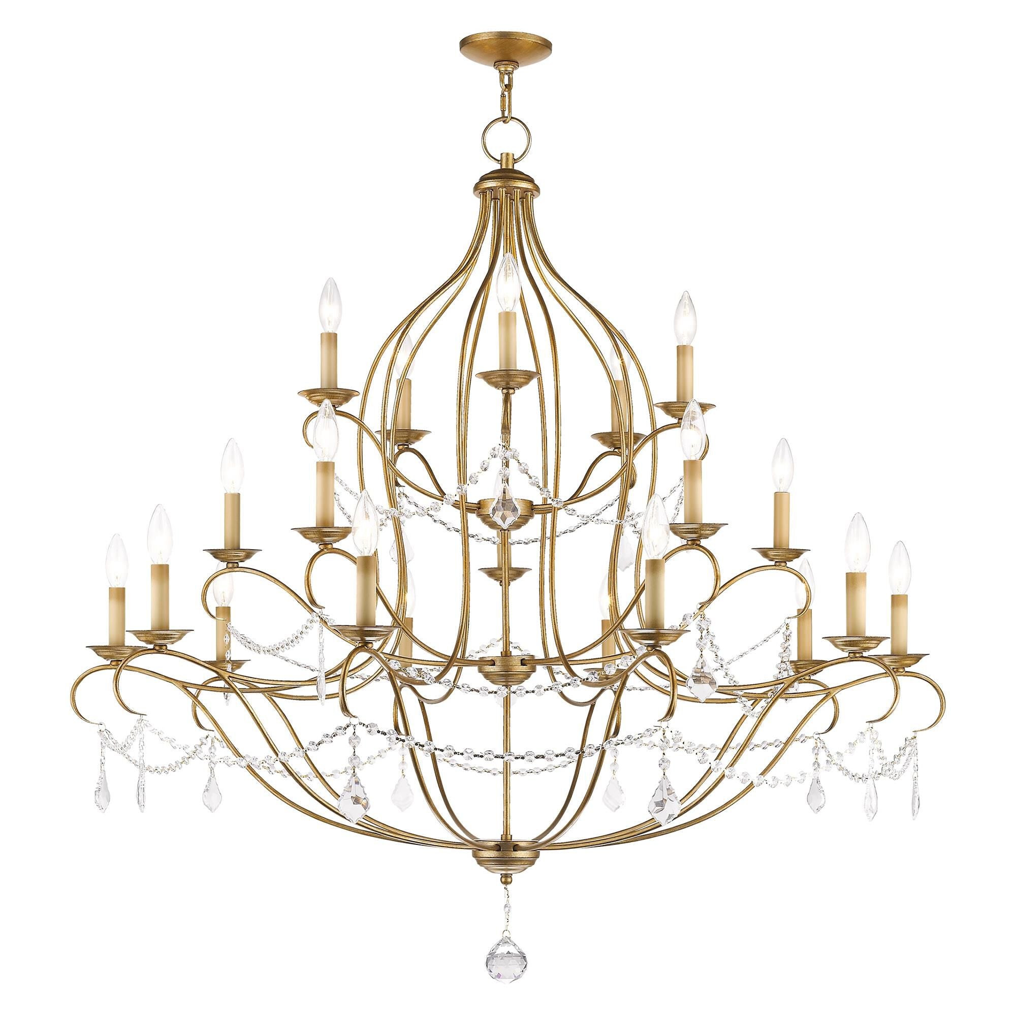 Livex Lighting Chesterfield 46 Inch 30 Light Chandelier Cp90304