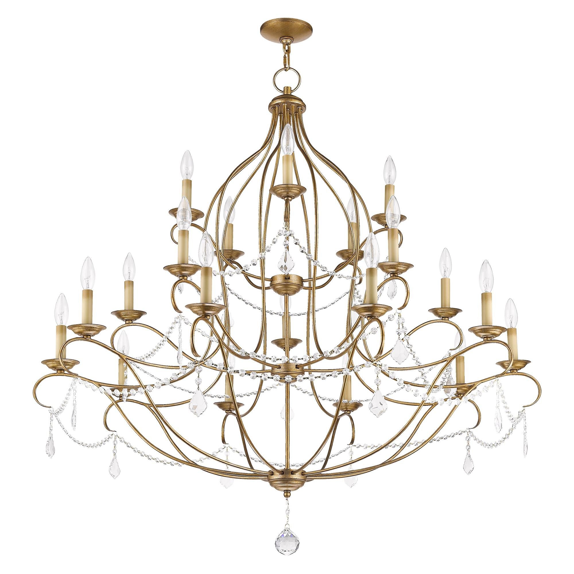 Livex Lighting Chesterfield 46 Inch 30 Light Chandelier Cp90304