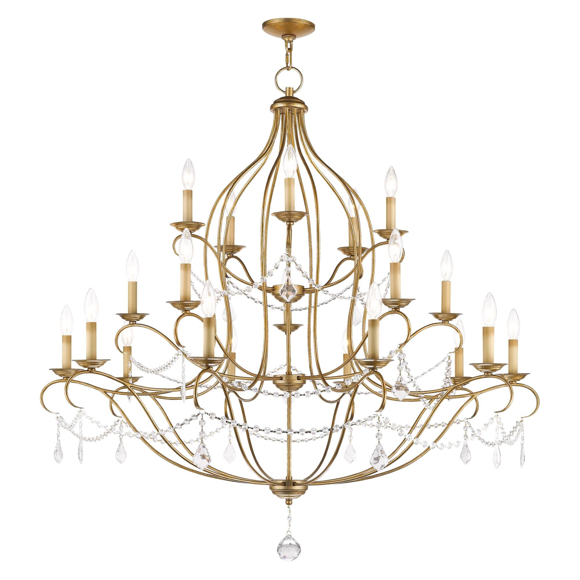 Livex Lighting Chesterfield 46 Inch 30 Light Chandelier Cp90304