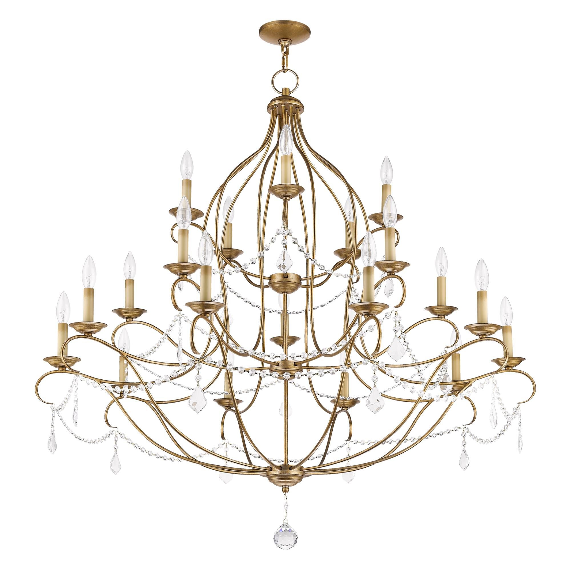 Livex Lighting Chesterfield 46 Inch 30 Light Chandelier Cp90304