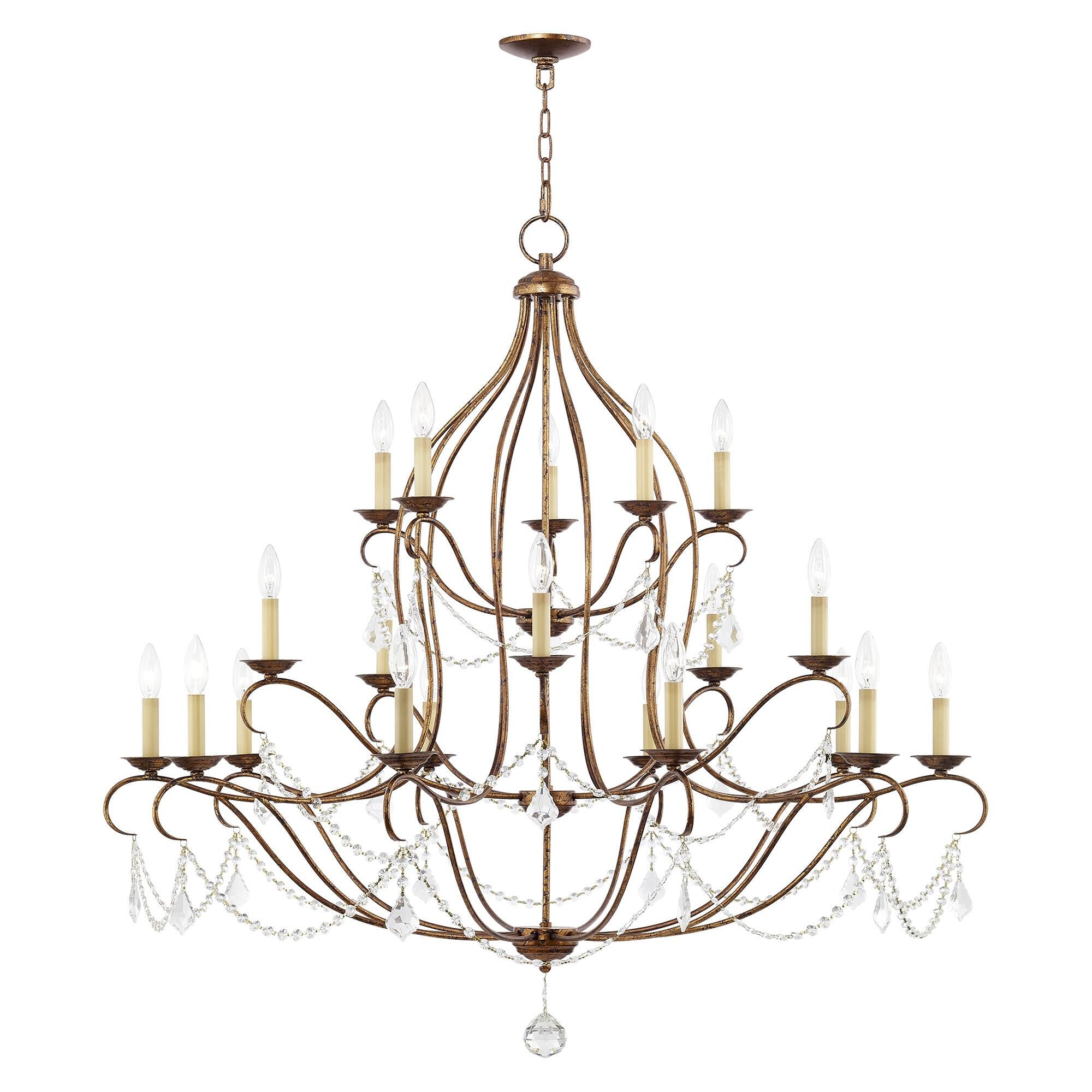 Livex Lighting Chesterfield 46 Inch 30 Light Chandelier Cp90304