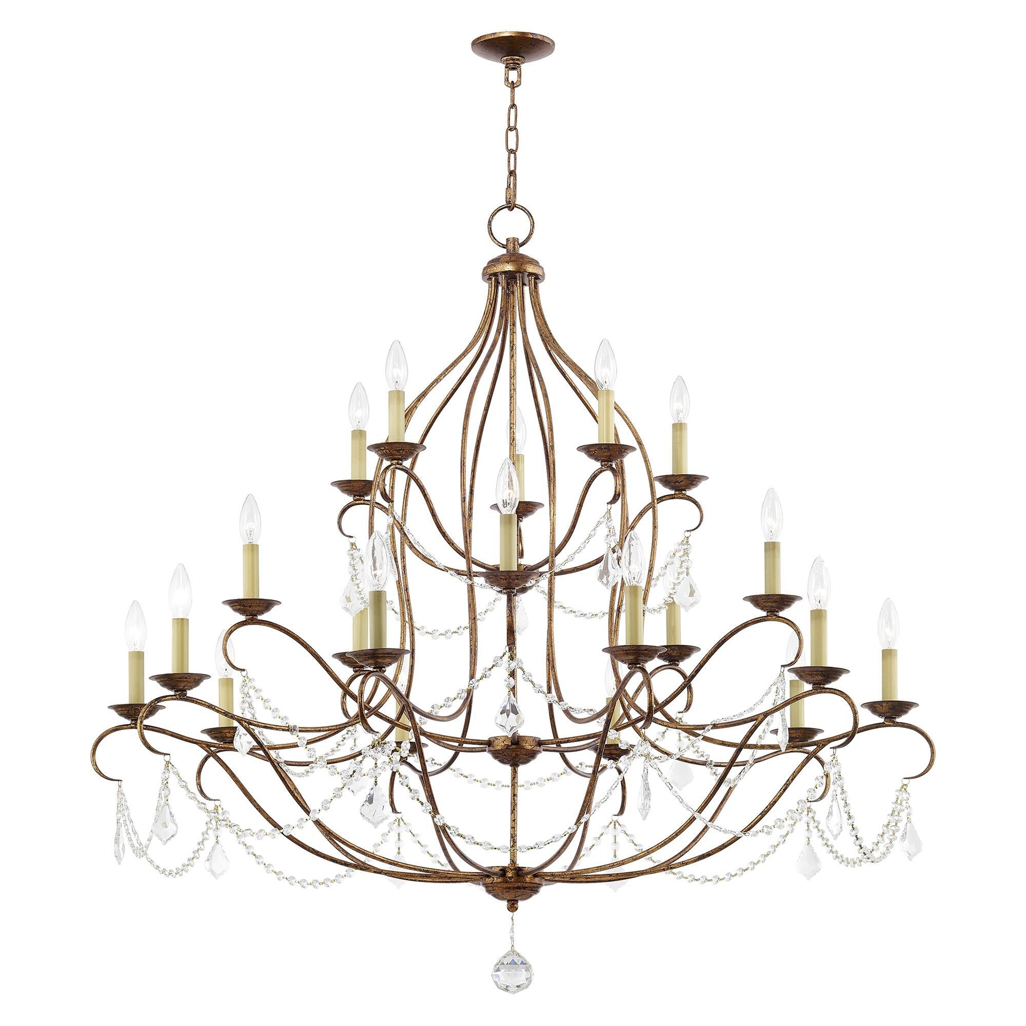 Livex Lighting Chesterfield 46 Inch 30 Light Chandelier Cp90304