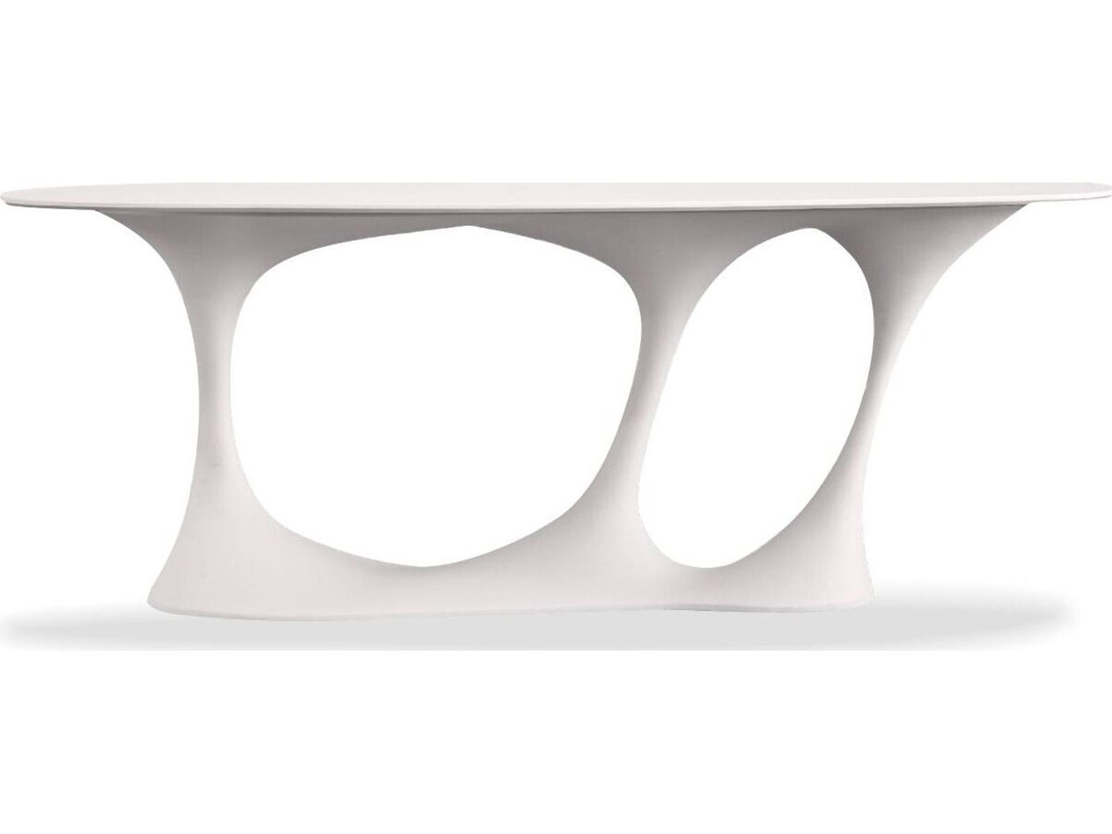 Flora Oval 79-Inch Dining Table in Tapioca MAS Epoxy