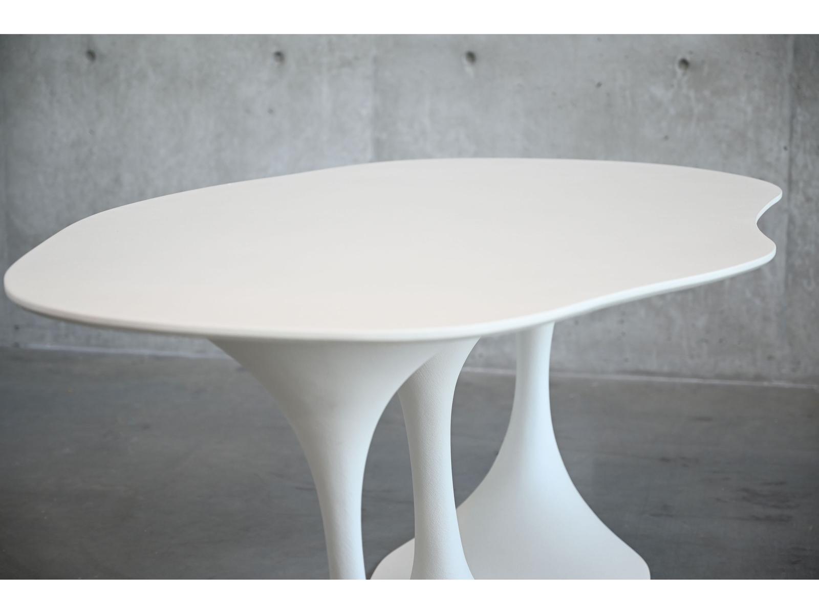 Flora Oval 79-Inch Dining Table in Tapioca MAS Epoxy