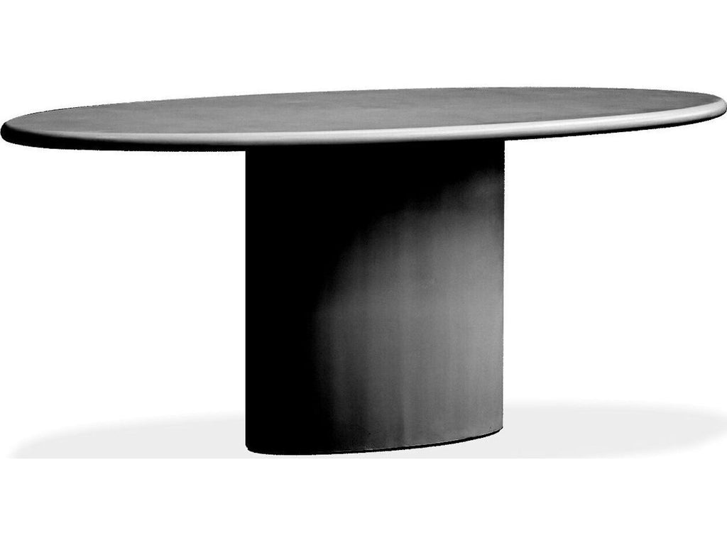 Tugg 78 Inch Oval Dining Table in Dusk Black Microskin