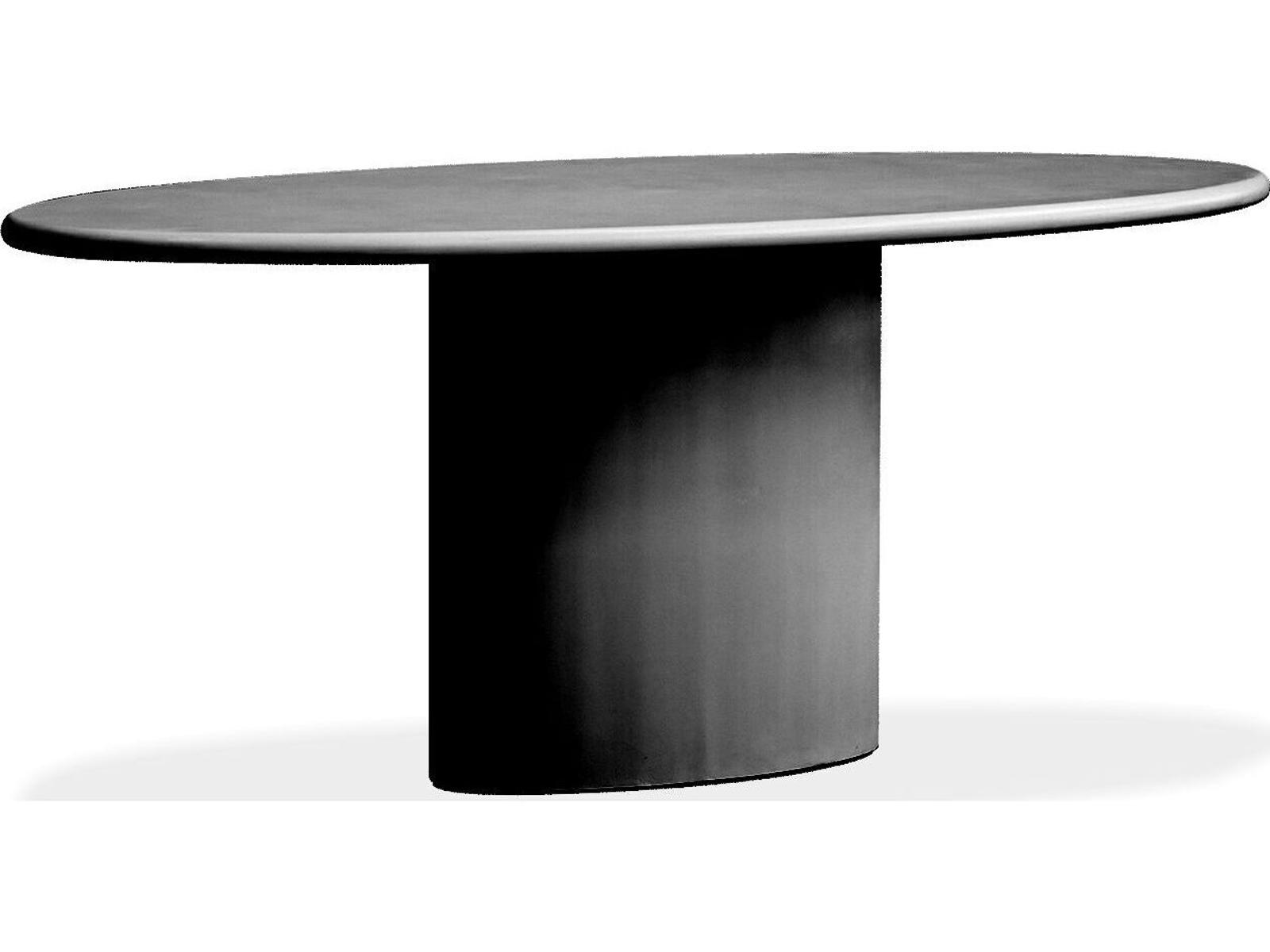 Tugg 78 Inch Oval Dining Table in Dusk Black Microskin