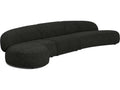 Moritz 3-Piece Licorice Boucle Fabric Sectional Sofa Right Chaise