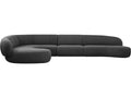 Moritz 4-Piece Modular Gray Tweed Fabric Sectional Sofa