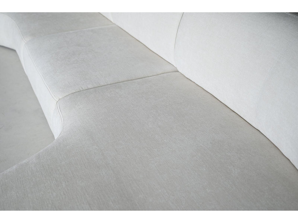 Moritz 3-Piece Sectional Sofa in Alabaster Tweed Fabric