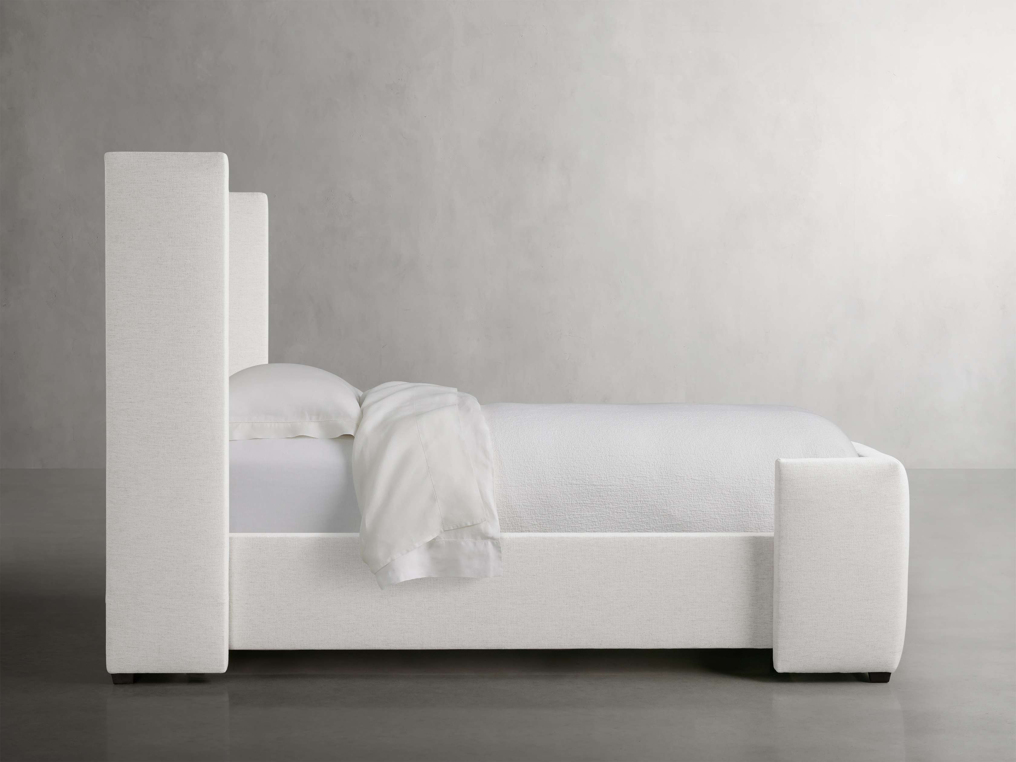 Wyller Channel-Stitched Twin Bed with High Footboard