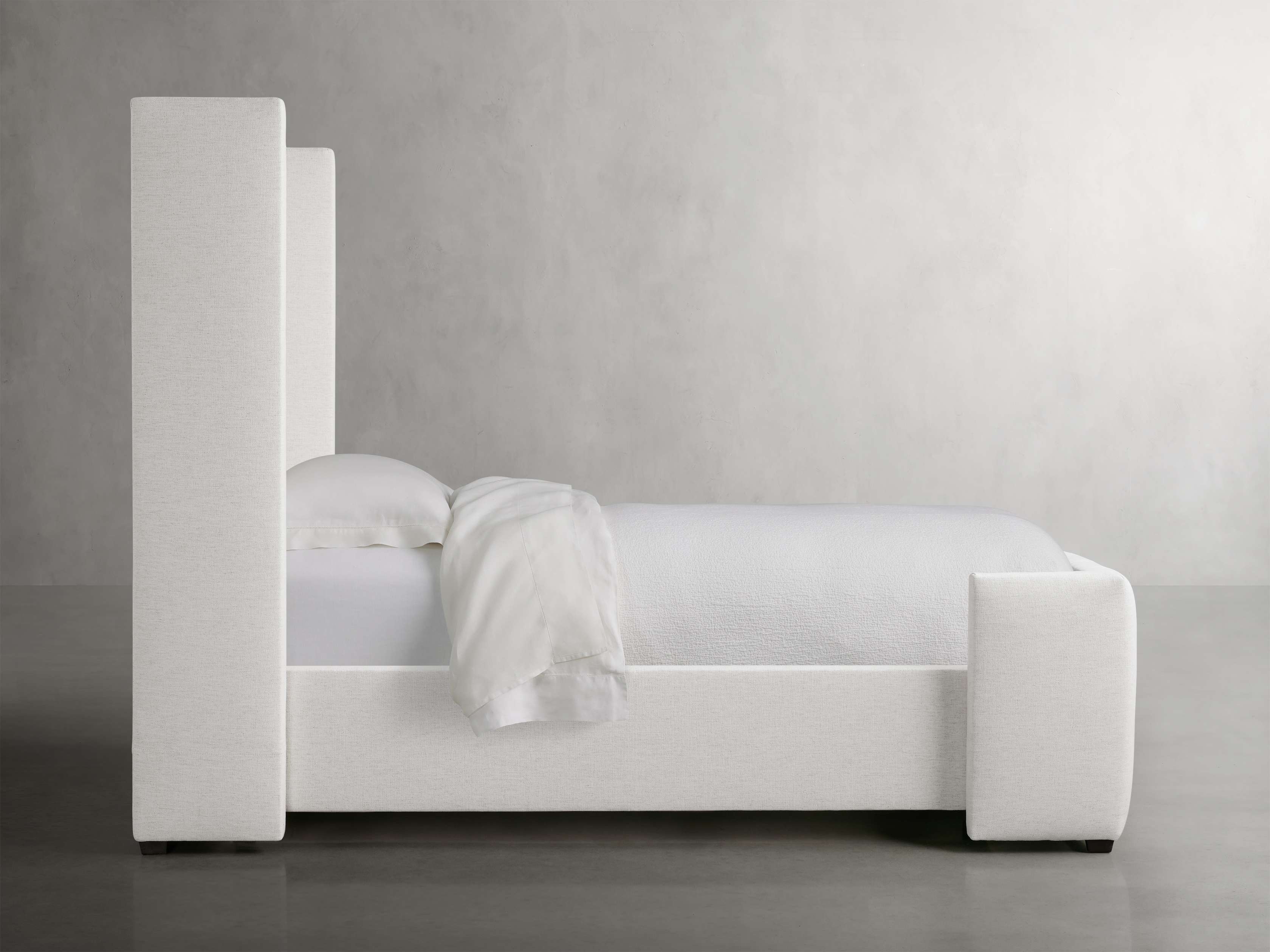 Wyller Channel-Stitched Twin Bed with High Footboard