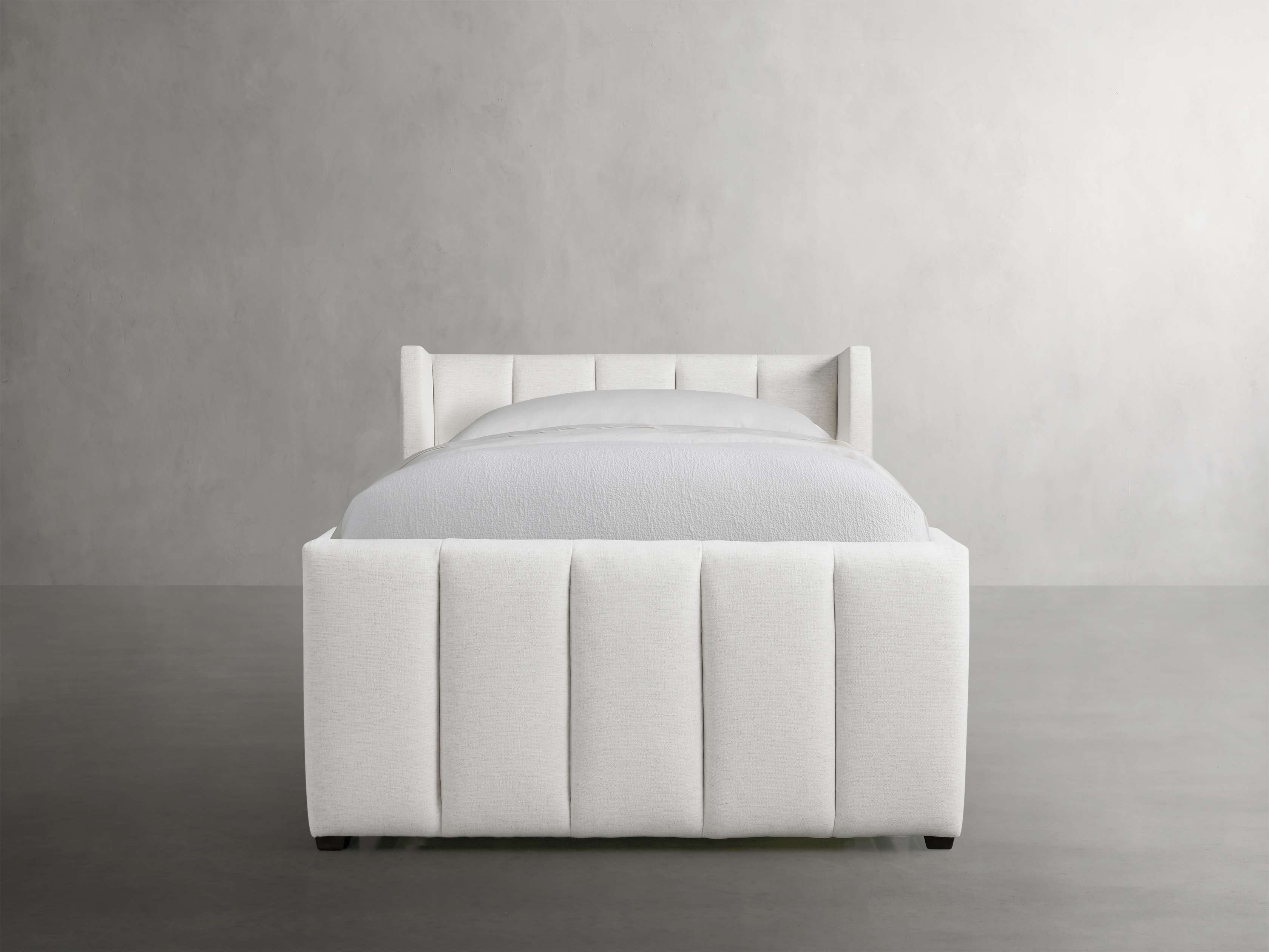 Wyller Channel-Stitched Twin Bed with High Footboard