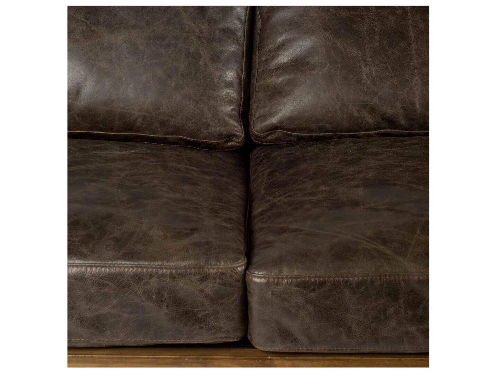 Mercana Colburne II 3-Seat Genuine Leather Sofa in Brown