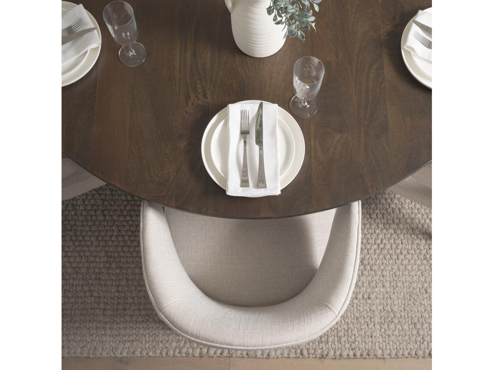 Terra Fluted Dining Table - 6 Niles Chairs - Sloan Cabinet