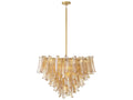 Metropolitan Regent 17-Light Chandelier in Legacy Brass with Clear Crackled Glass