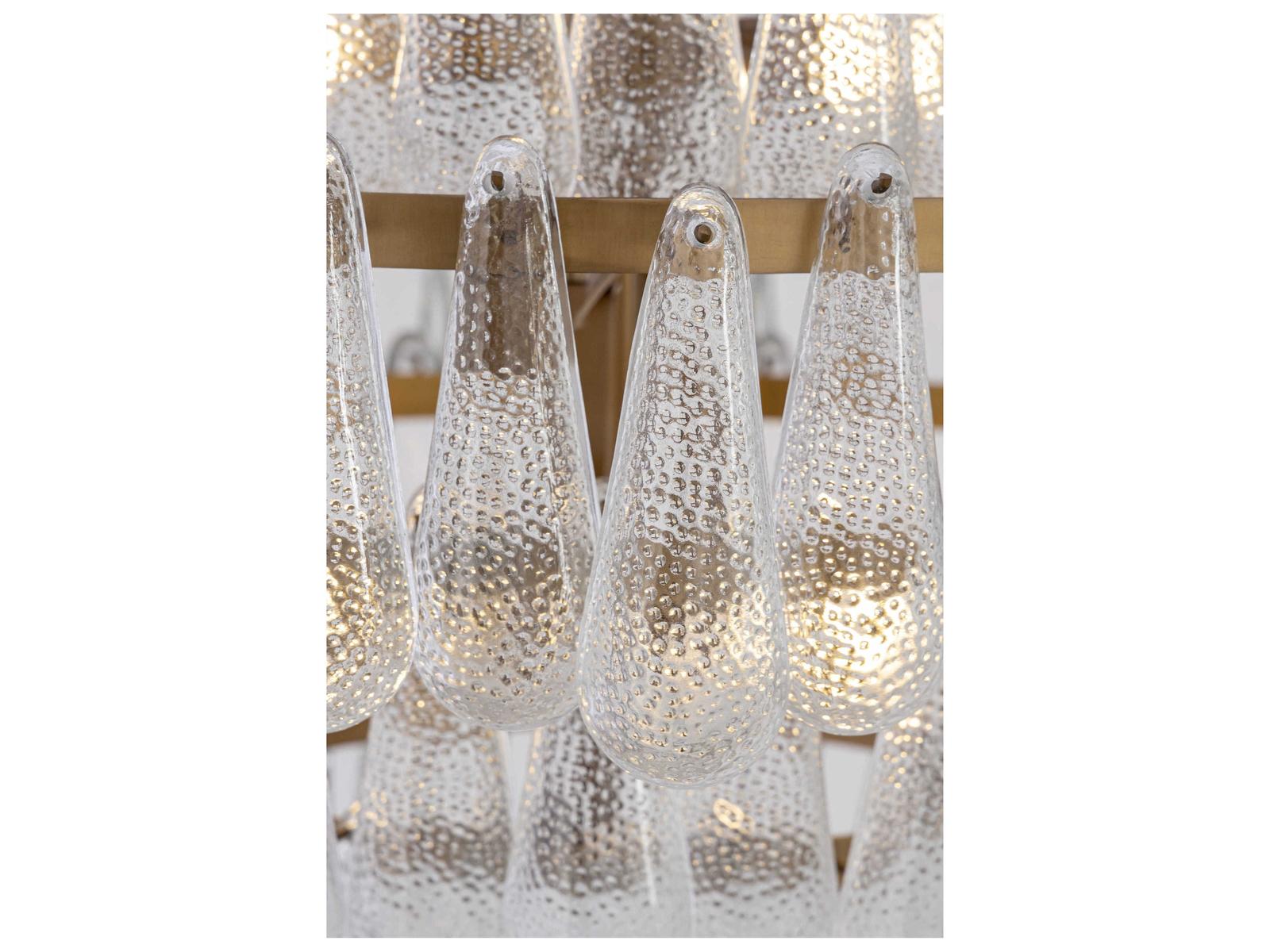 Minka Lavery Vionne 8-Light Legacy Brass Clear Dimpled Tiered Chandelier