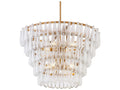 Minka Lavery Vionne 8-Light Legacy Brass Clear Dimpled Tiered Chandelier