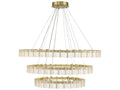 Minka Lavery Sevryn 3-Light Round Tiered Chandelier in Soft Brass