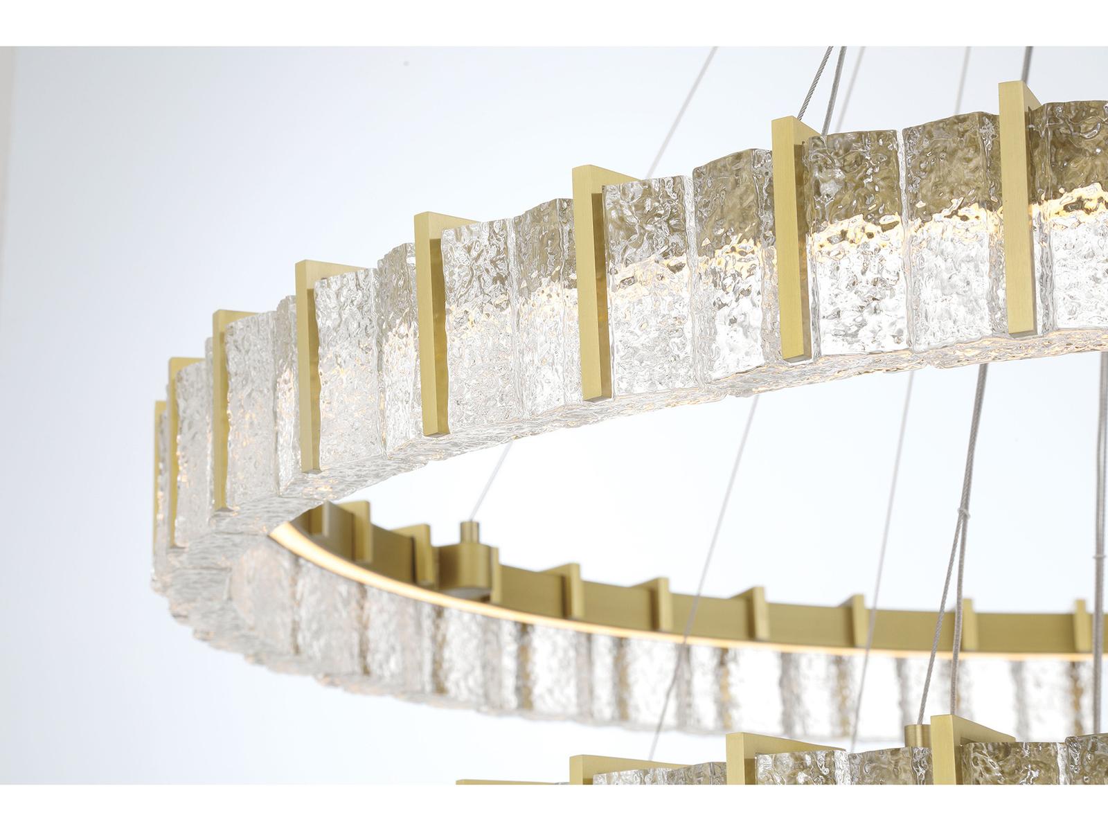 Minka Lavery Sevryn 3-Light Round Tiered Chandelier in Soft Brass