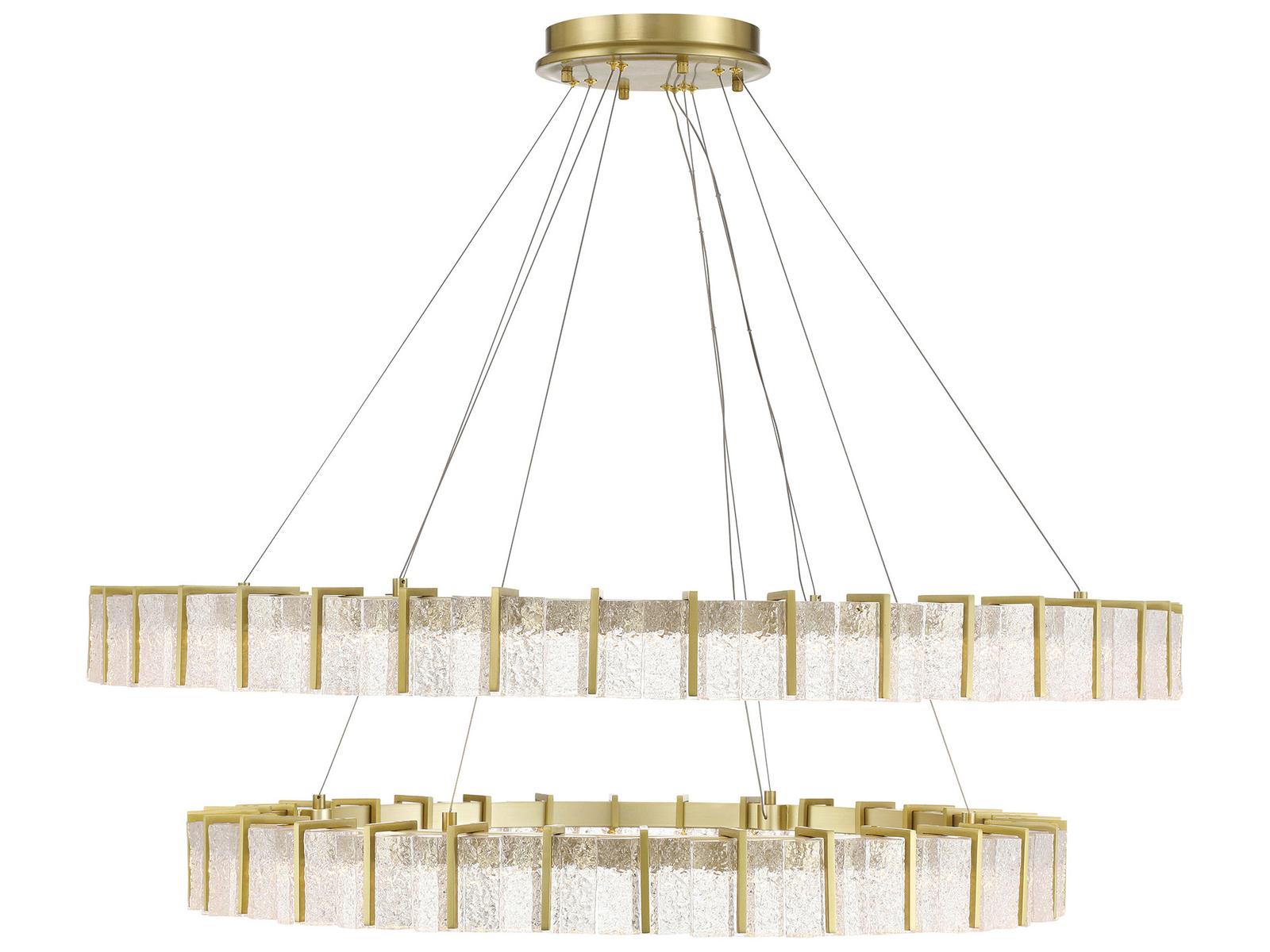 Minka Lavery Sevryn LED Round Tiered Chandelier in Soft Brass