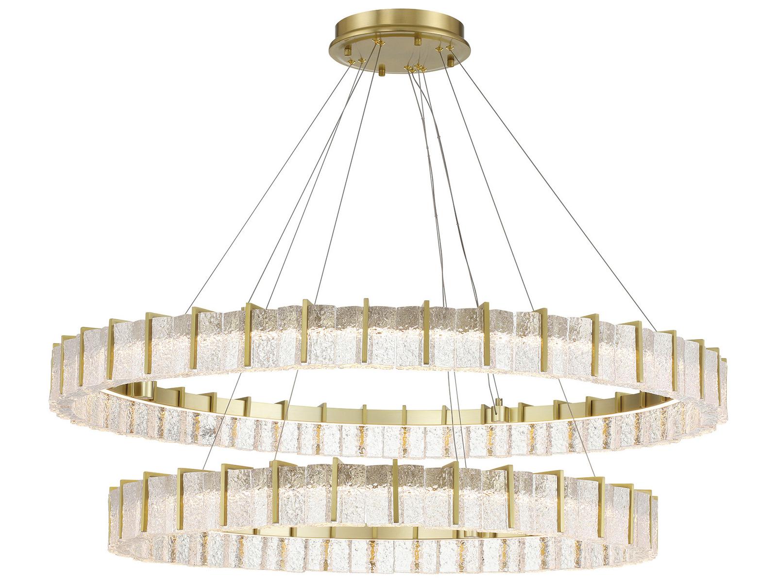 Minka Lavery Sevryn LED Round Tiered Chandelier in Soft Brass