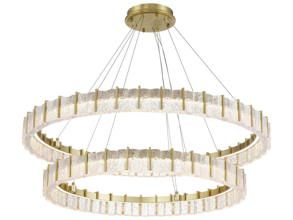 Minka Lavery Sevryn LED Round Tiered Chandelier in Soft Brass