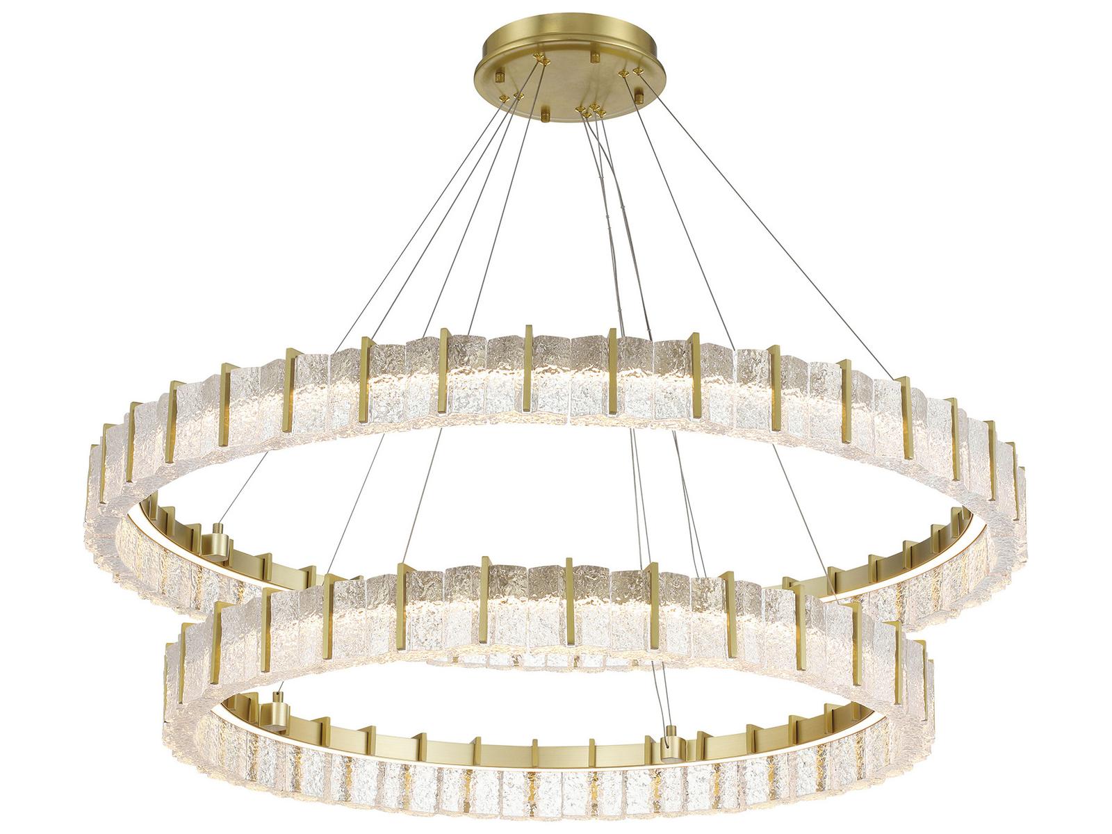 Minka Lavery Sevryn LED Round Tiered Chandelier in Soft Brass