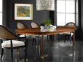Norris Oval Extendable Wood Dining Table in Walnut
