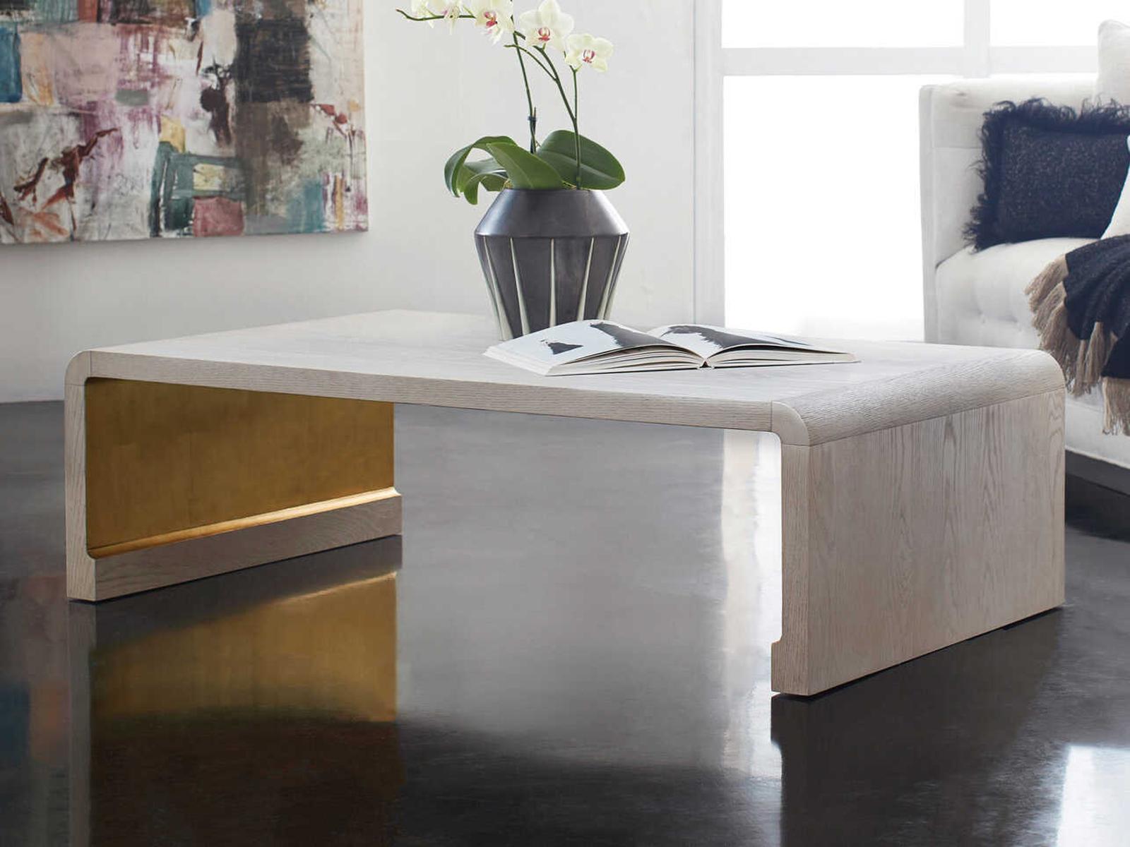 Dambri Rectangular Coffee Table in White Painted Random Oak Veneer