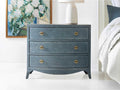 Arundel 3-Drawer Nightstand in Distressed Blue Oak Wood