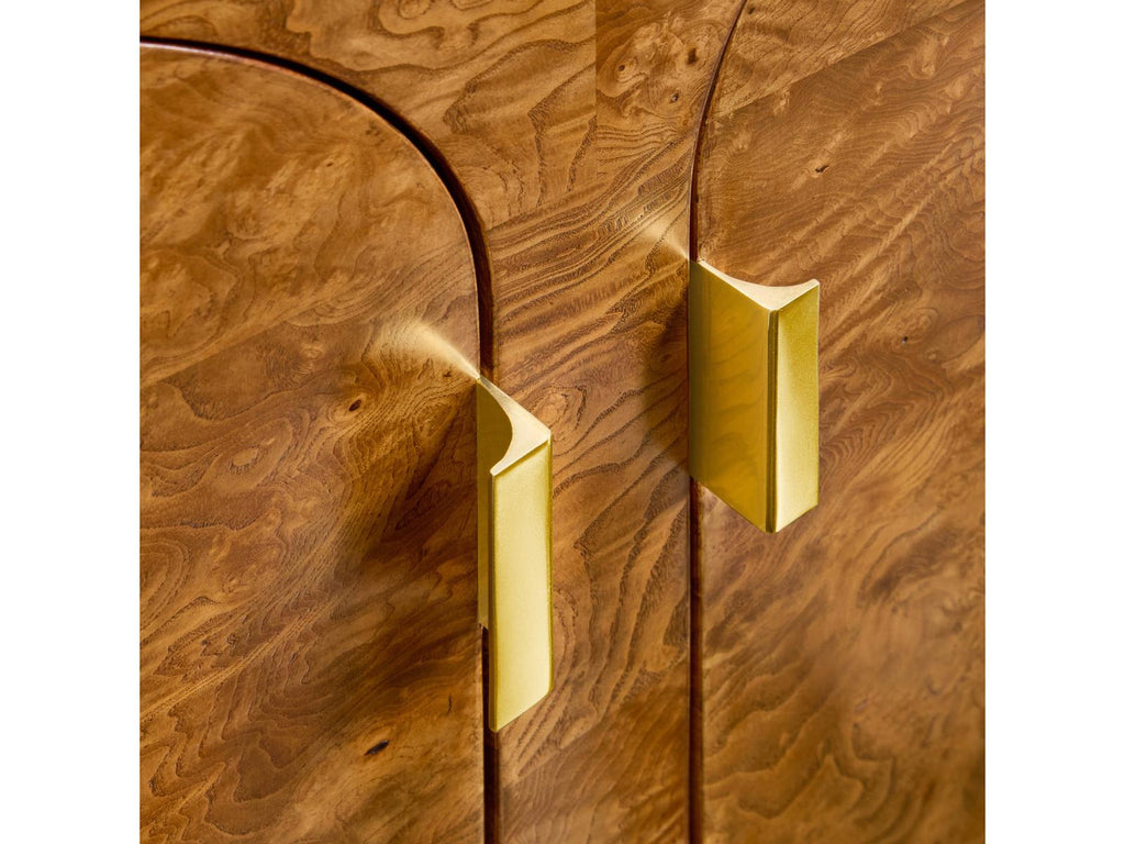 Arches 81-Inch Burlwood Brass Sideboard