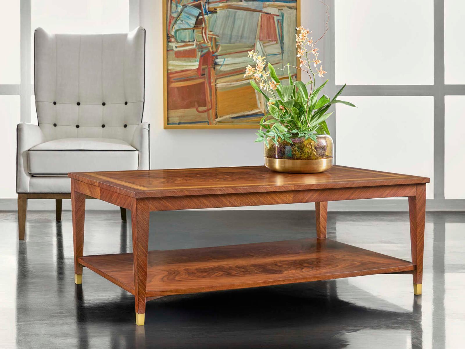 Bezier Rectangular Wood Coffee Table