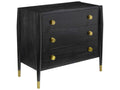 Concourde 3-Drawers Nightstand with Ebony Painted Finish