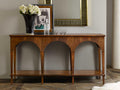 Triple Classical Wood Console Table with Shelf