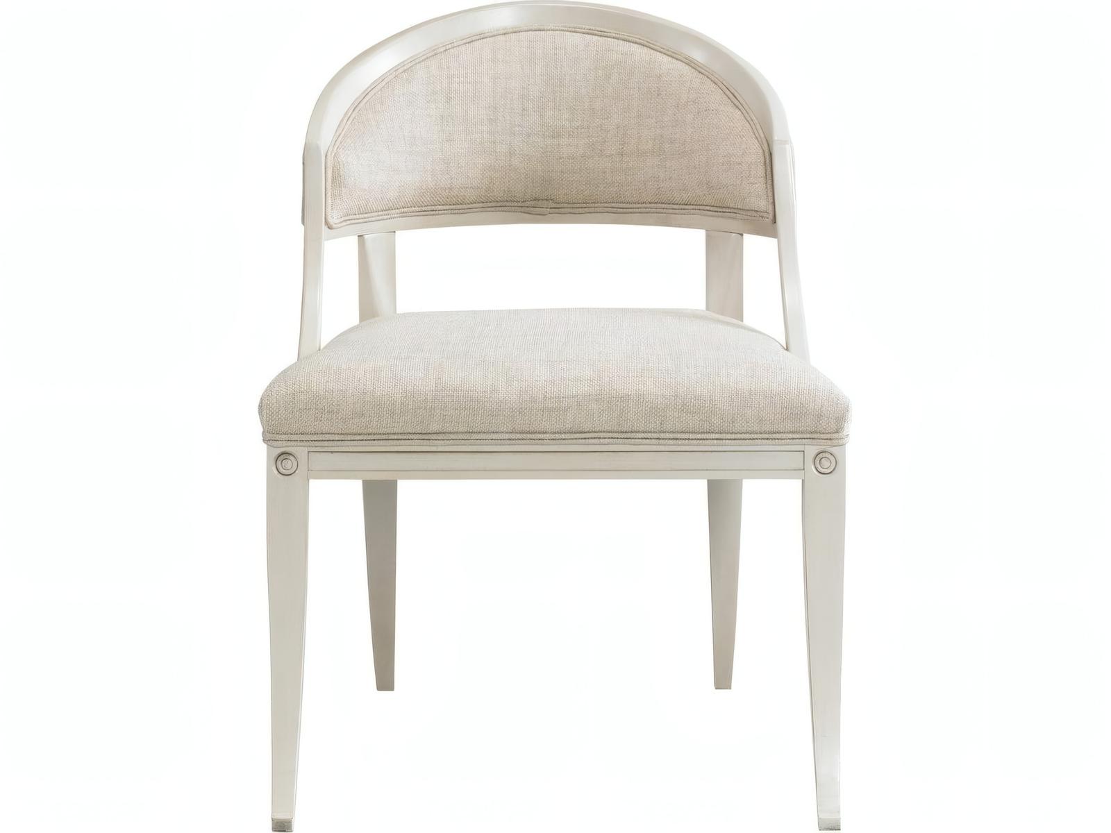 Inese Upholstered Armless Dining Side Chair with Exposed Wood Frame