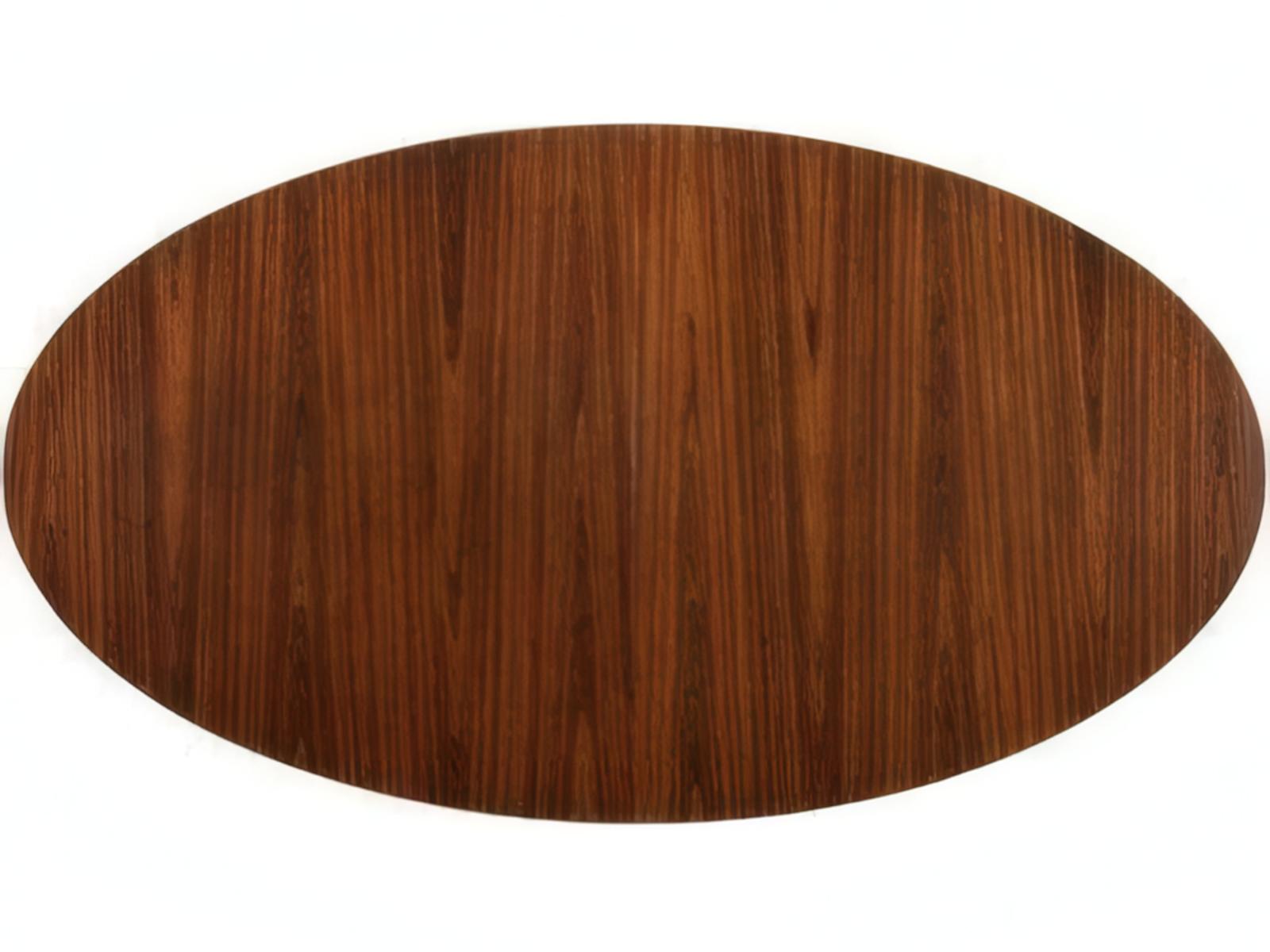 London Oval 79-Inch Wood Dining Table with Rosewood Veneer