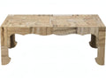Paris Rectangular Wood Coffee Table in Light Cream Vellum