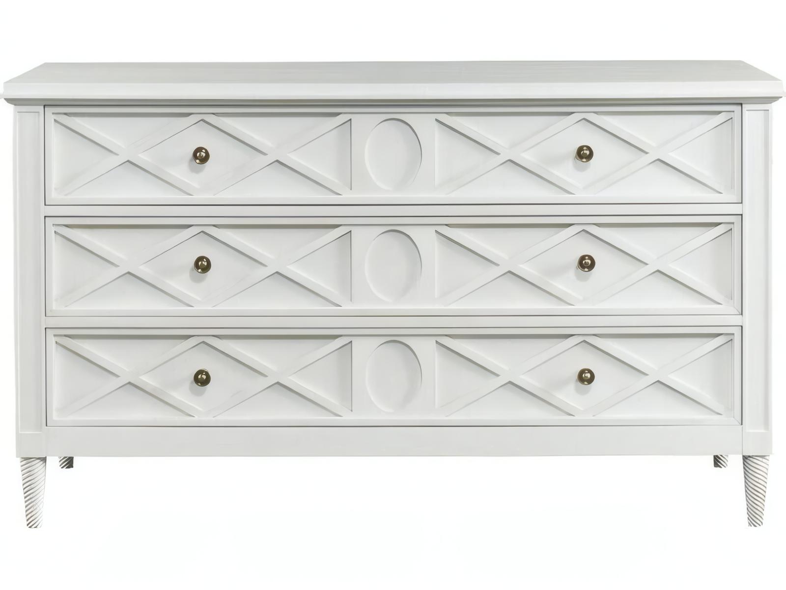 Silhouette 3-Drawer Maple Wood Dresser with Antique Metal Pulls